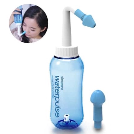 Paket Botol Pembersih Cuci Hidung Nasal Wash / Nasal Rinse Water Pulse 300ml + Garam