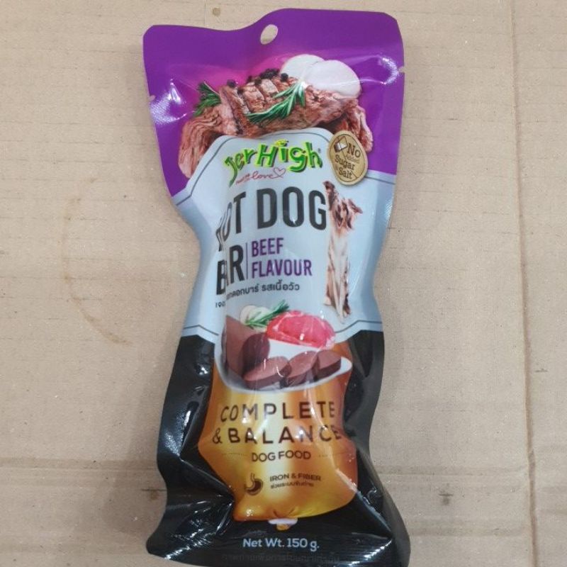 Jerhigh HOTDOG Bar 150GR Dog Snack Sosis / Camilan Anjing Jerhigh 150Gr