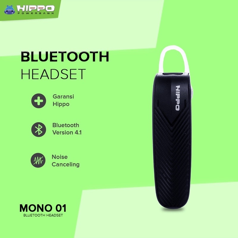 Hippo Bluetooth Mono 01 - Handsfree Bluetooth 4.1 Earphone