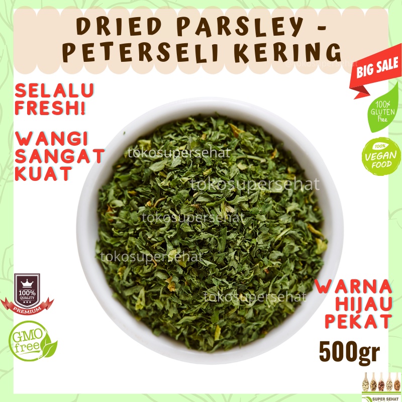 

Parsley Dried 500gr / Peterseli Kering 500gr / Daun Peterseli kering 500gr / Daun Parsley 500gr