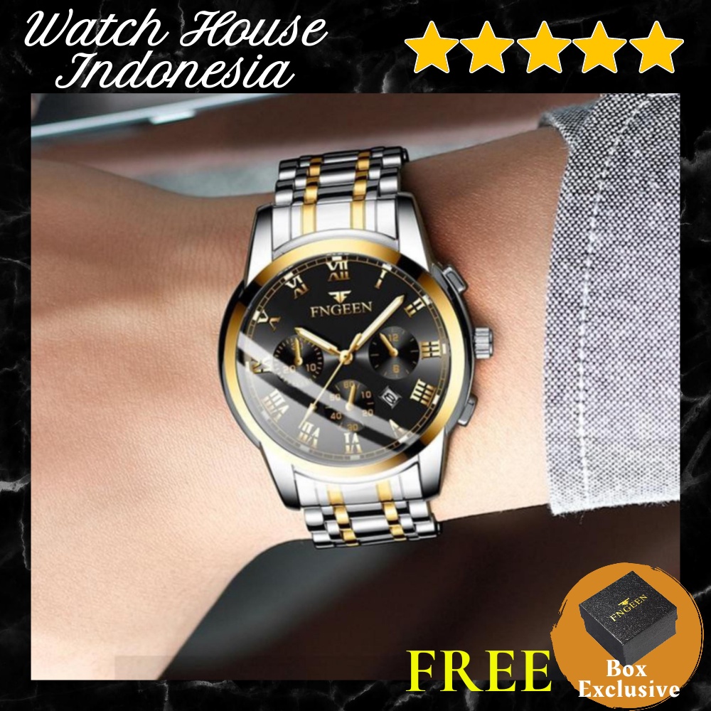 (COD) Jam Tangan Pria Analog FNGEEN 4006 Anti Air Original