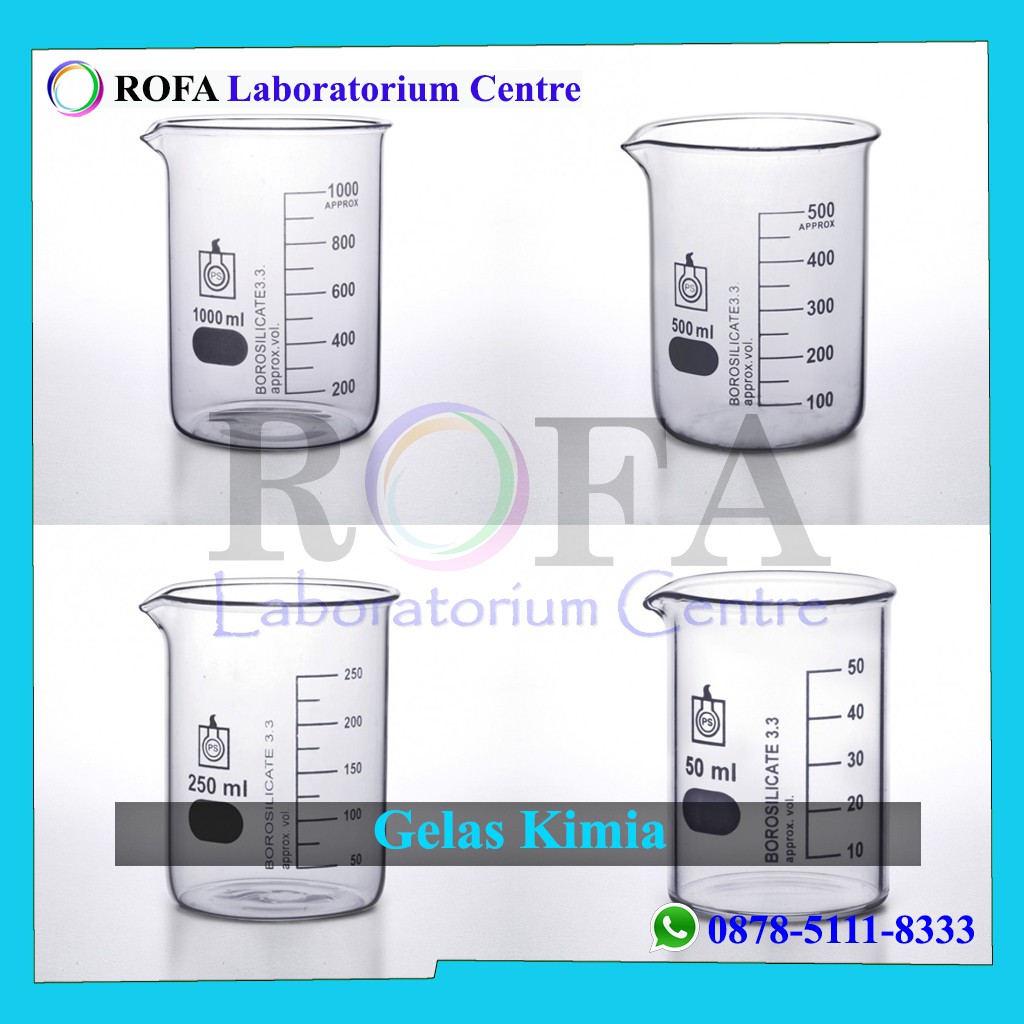  Gelas  Kimia Beaker  Glass  Gelas  Pyrex 1000 mL Shopee 