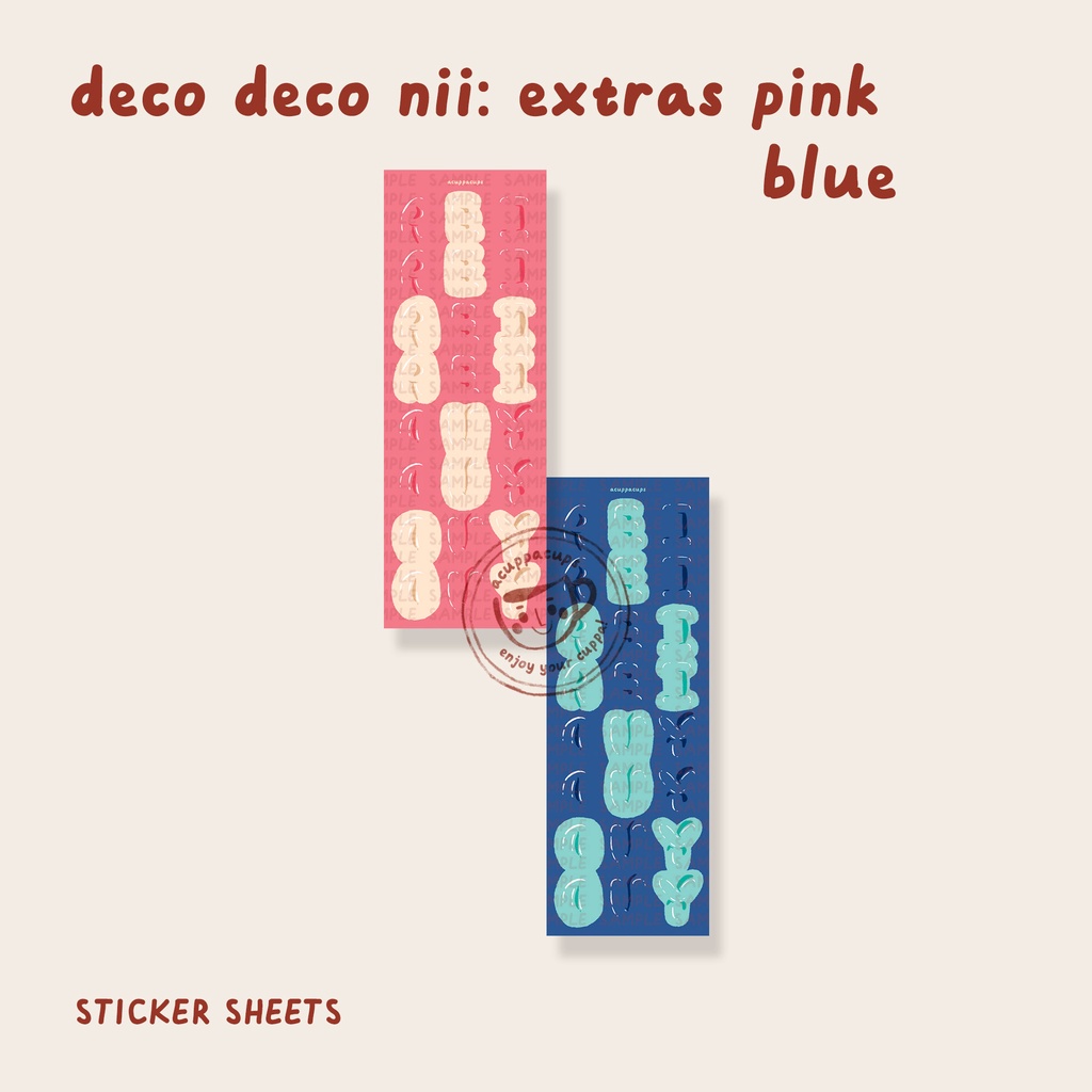 

Deco Deco Nii Extras Alphabet Journaling Polco Sticker Sheets | acuppacups