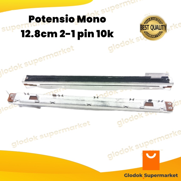 Potensio Mono 12.8cm 2-1 pin 10k Body Tipis 12.8 cm Tangkai T