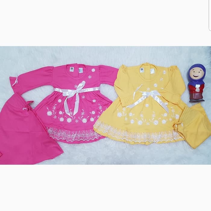 Baju Muslim Pesta Mewah Dress Badaya Abu Gaun Wanita Murah Mx KE259 Baju Muslim Bayi Perempuan Mus