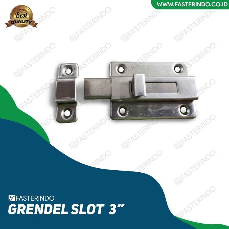 Grendel Slot Kunci Pintu 3 Inch