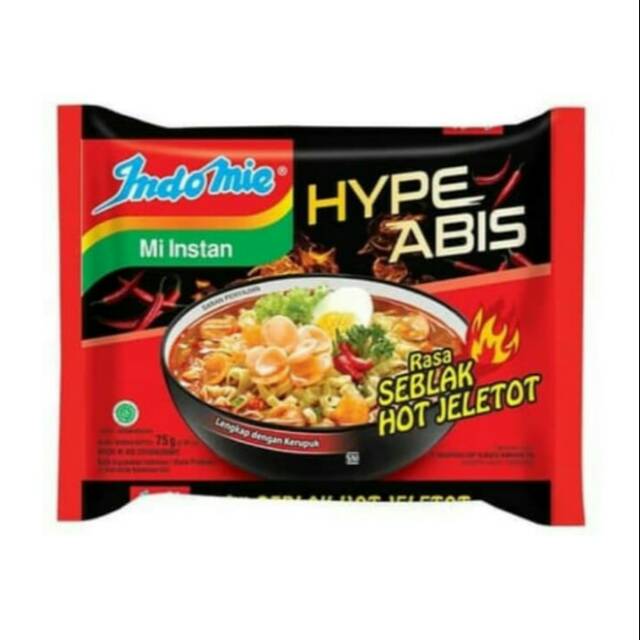 

Indomie Mie Instan Rasa Seblak Hot Jeletot