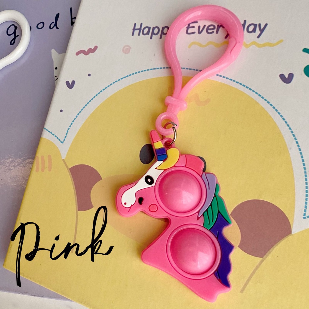 Berkattoserba Unicorn Push Pop It gantungan Kunci dan Tas