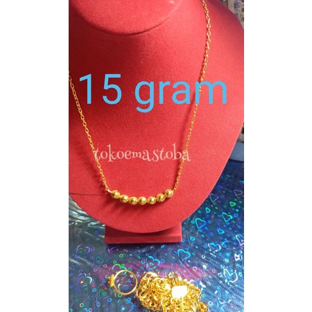 ACC kalung bunga matahari /kalung emas LM 24karat 99.9% /kalung emas wanita 15gram