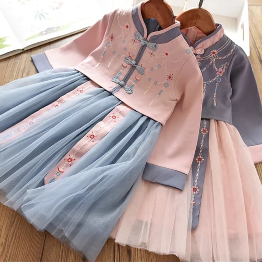 Cheongsam anak dress traditional chinese new year traditional dress 12