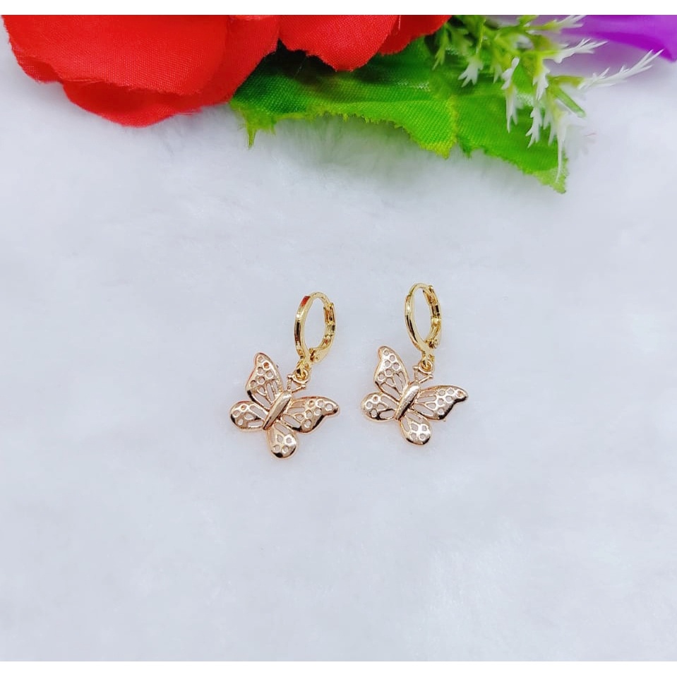 Anting xuping kupu&amp;cc lapis emas perhiasan fashion