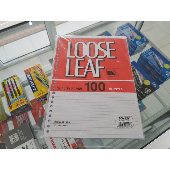 

Kertas Note - Isi Kertas Binder - Kertas File Loose Leaf B-5 / 100 Sheet / Joyko Produk Terbaik