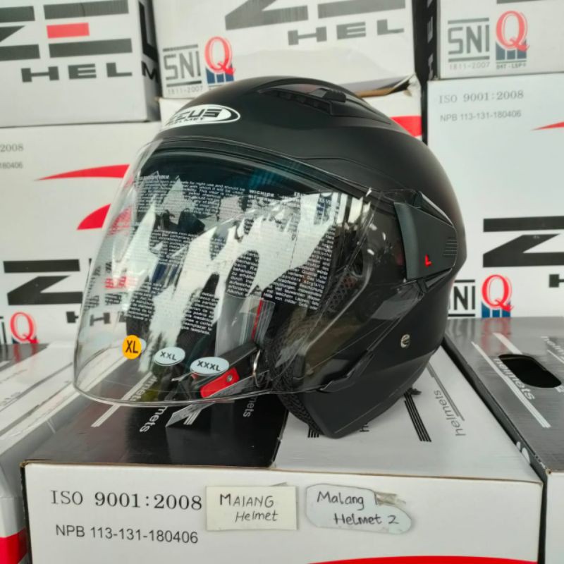 Helm ZEUS 611 Solid Black Doff (Ongkir Termurah 2kg)-2