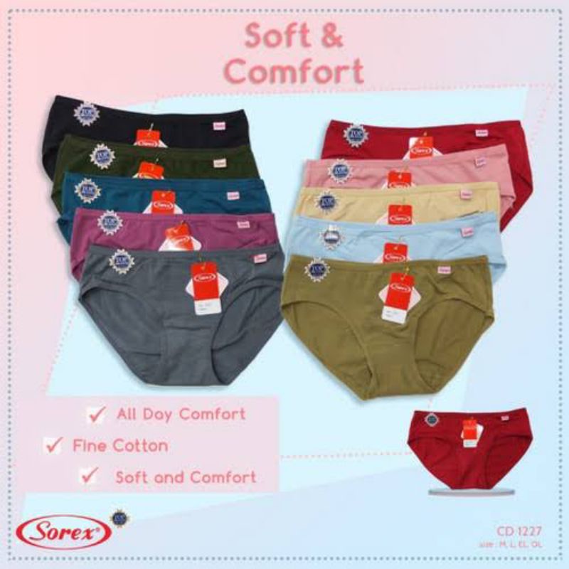 CELANA DALAM WANITA SOREX 1227 MINI SOFT &amp; COMFORT