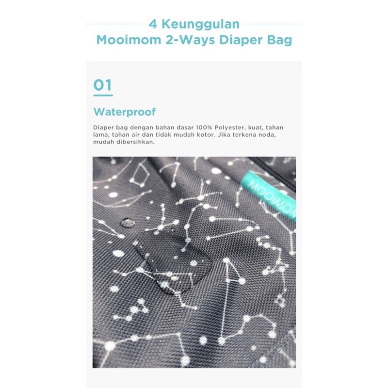 mooimom 2-ways diaper bag