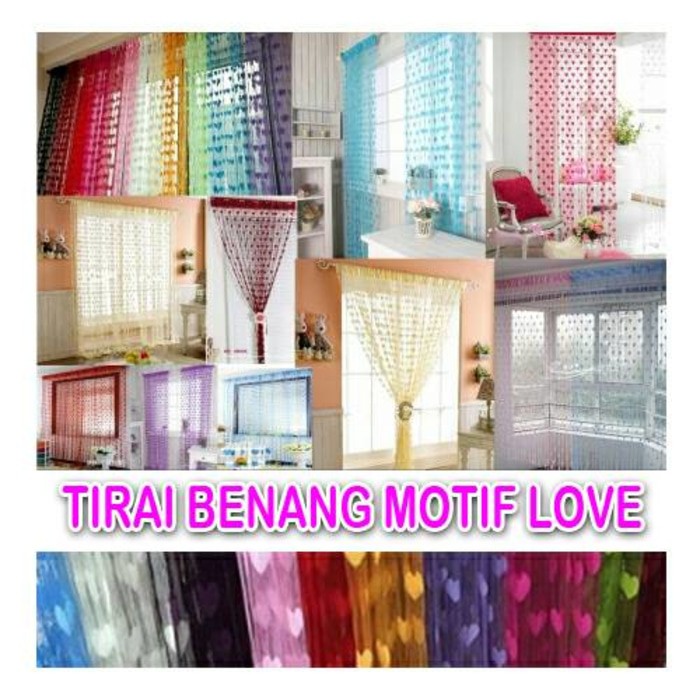 Promo terlaris Tirai benang love korea  Shopee Indonesia