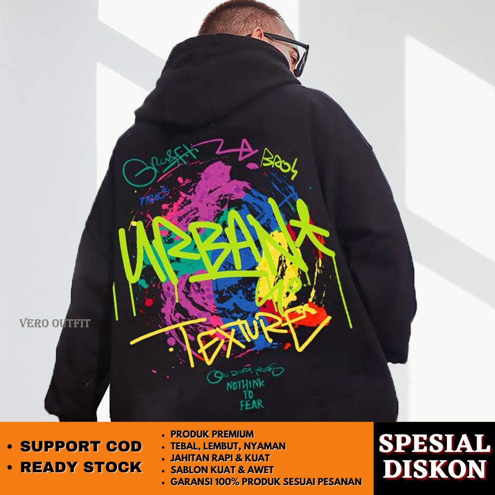 Hudie Hoody Jemper Sweter Jepang Cowok Cewek Keren Pria Wanita Dewasa Jumbo Aesthetic Model LD 130 1