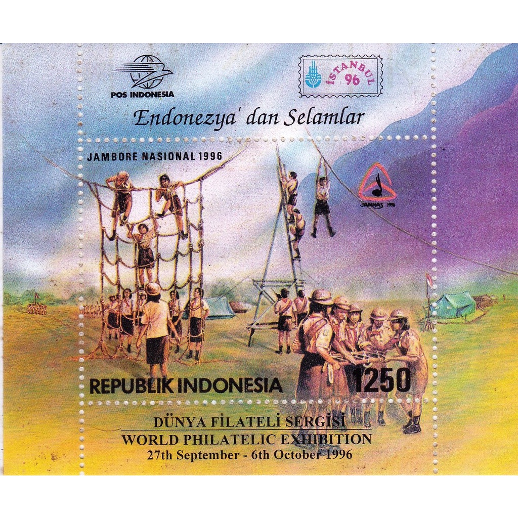 

Perangko Indonesia 1996 Jambore Nasional Souvenir Sheet MNH
