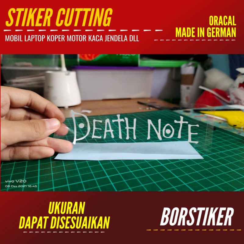 

STIKER DEATHNOTE | STICKER CUTTING BAHAN ORACAL CUSTOM LOGO