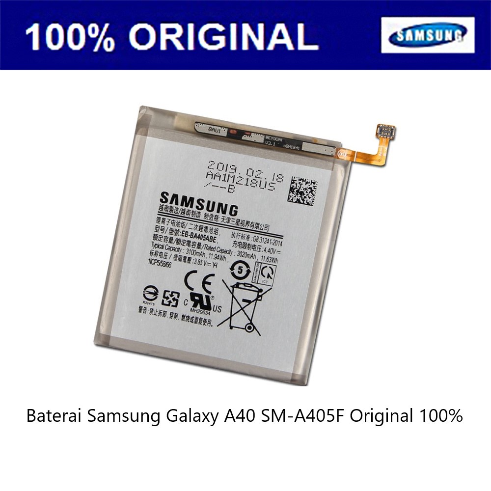 Baterai Samsung Galaxy A40 SM-A405F Original 100%