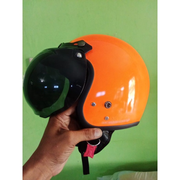 HELM RETRO ANAK JUNIOR starkidss (HNL)KACA Datar Usia 5-9 THN  ORIGINAL