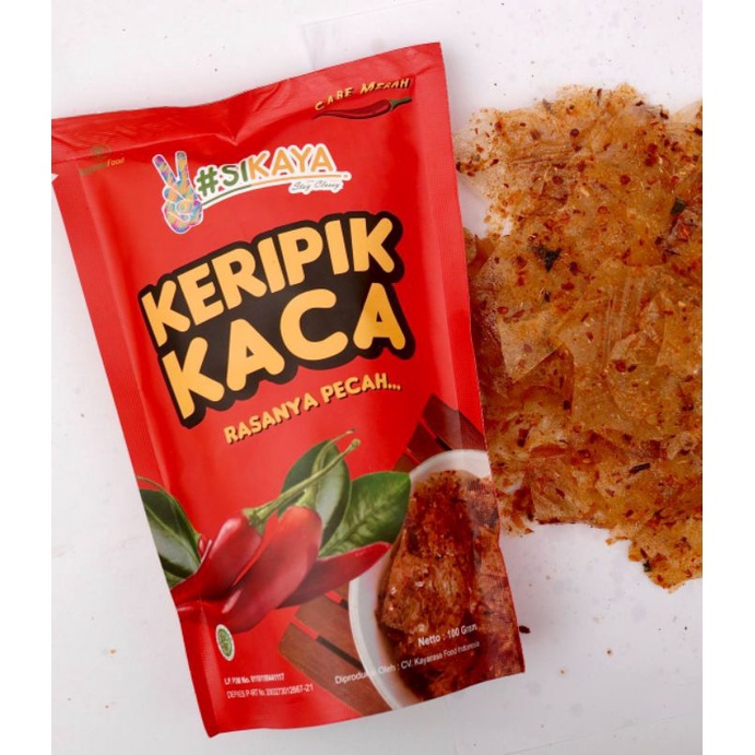 

Keripik Kaca / Kripca/ Keripik Singkong/ Pedas Cabe Ijo/ Pedas Cabe Merah/ Sikaya Keripik Kaca 100 gram