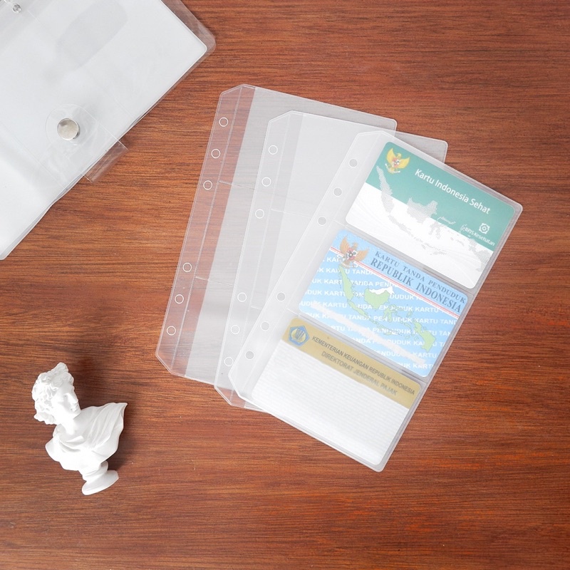 

Zipper Pocket Card Holder / Card Pocket A6 / Tempat Kartu Binder A6