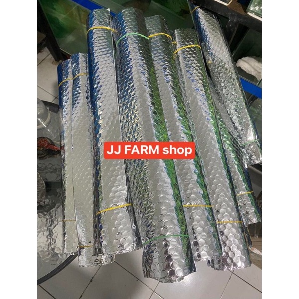 begroun begron walpepar aquarium akuarium buble foil alumunium foil peredam panas