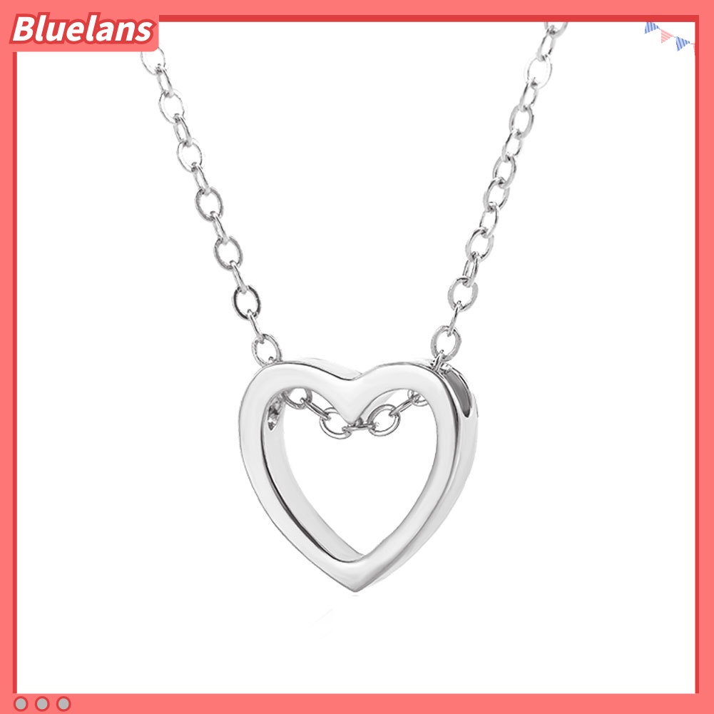 Bluelans Romantic Loving Heart Pendant Hollow Necklace Party Women Lovers Jewelry Gift