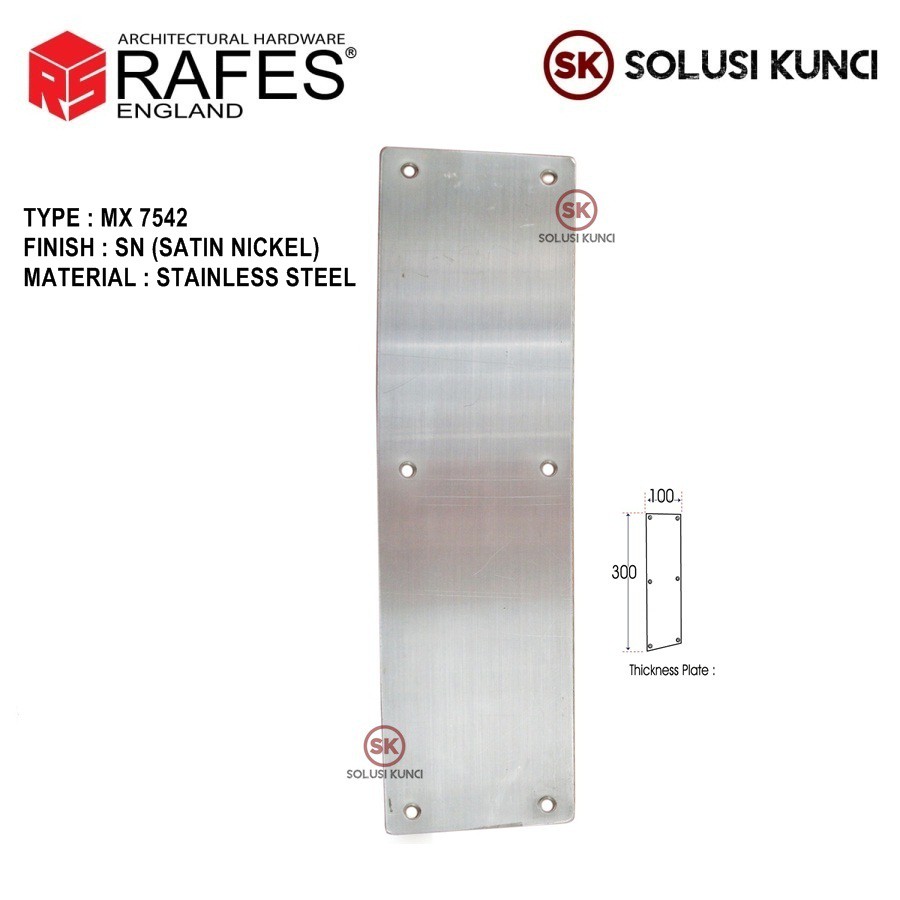 Push Plate Handle RAFES ENGLAND | MX 7542