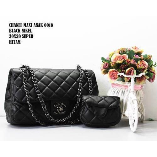 MurahhTas Wanita import tas chanel MAXI Tali Rantai Cantik (Hitam,Krem,Pink,Merah) -arjunaaidan