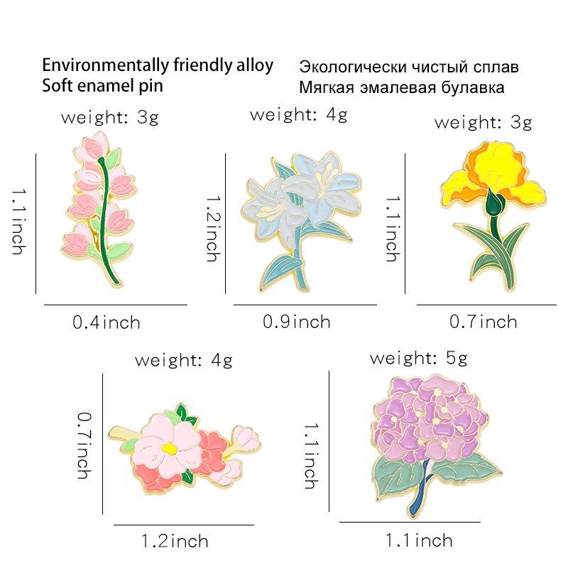Bros Pin Bentuk Kartun Tanaman Bunga Untuk Aksesoris Pakaian