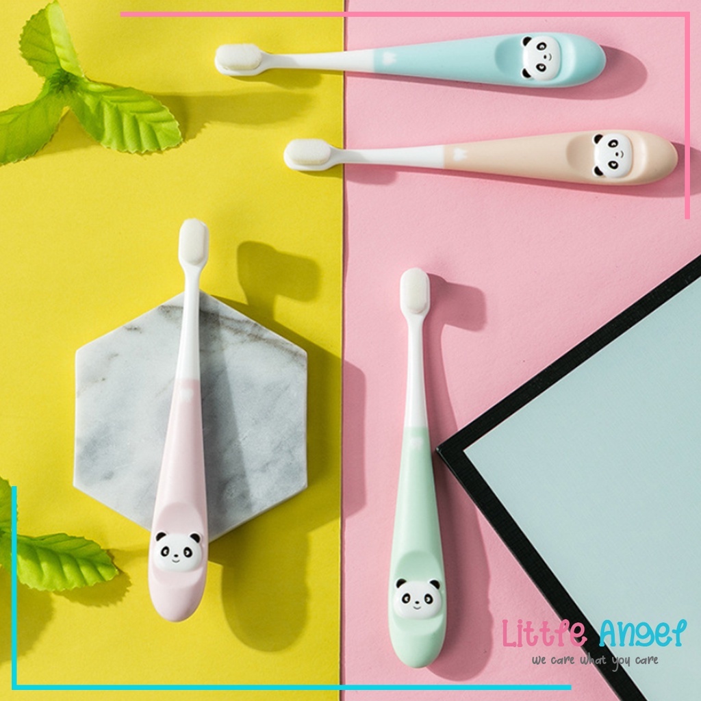 SIKAT GIGI BAYI ANAK Training Toothbrush Kids 1 tahun Karakter Panda Silicon Lembut Bulu Halus Impor