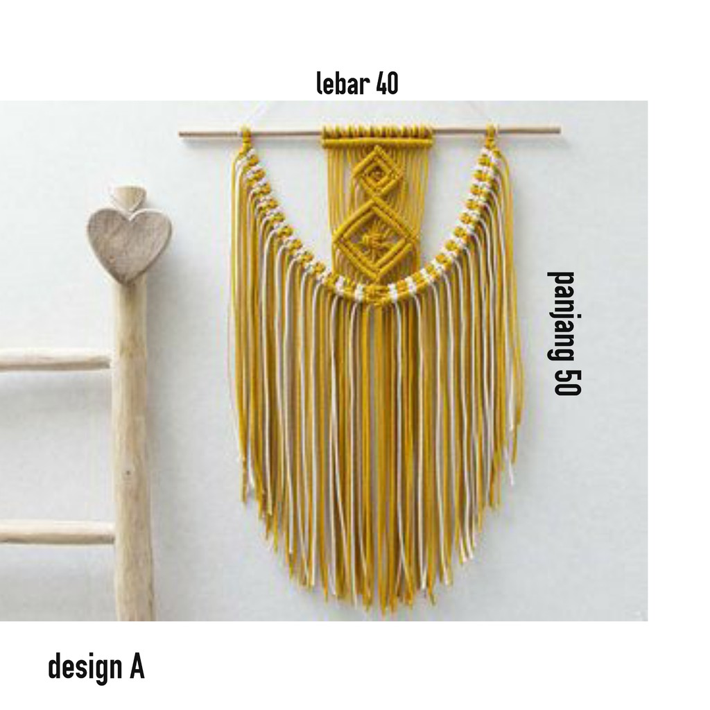 Hiasan dinding macrame makrame wall hanging tali rajut