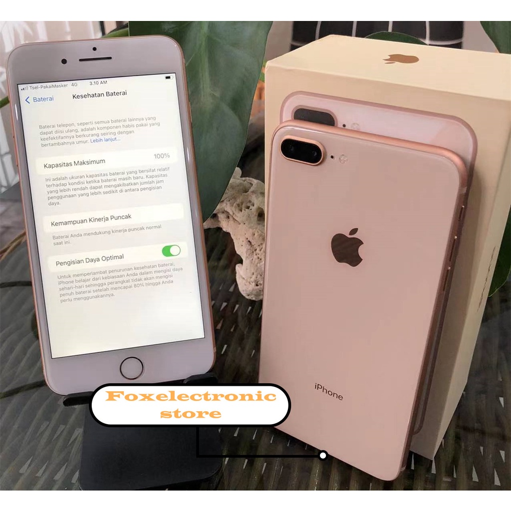 iPhone 8Plus  64GB Fullset  All Sim Silent Original Second Mulus100% 3utools All Green (Garansi 1 Tahun)-1