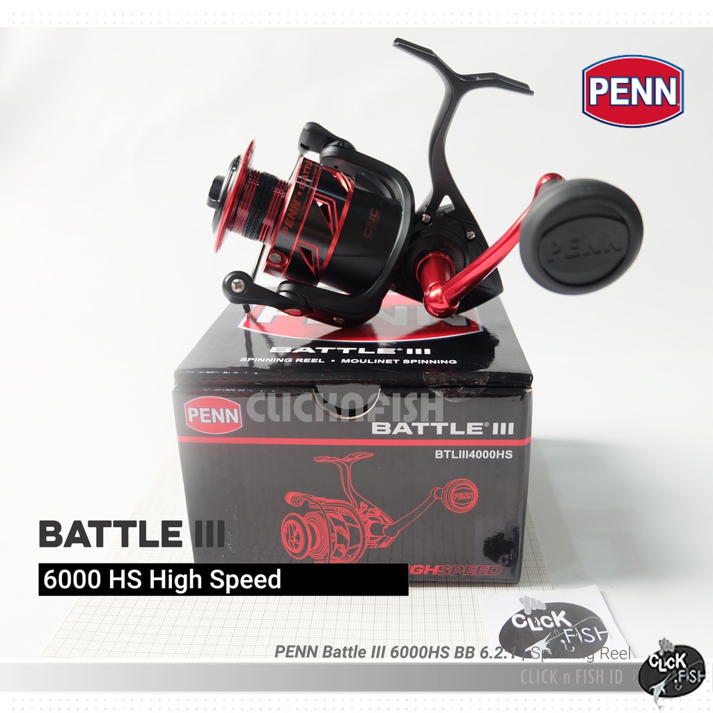 Reel Penn Battle Iii Spinning Reel Size 1000 00 3000 4000 Hs 5000 6000 6000hs 8000 Ori Shopee Indonesia