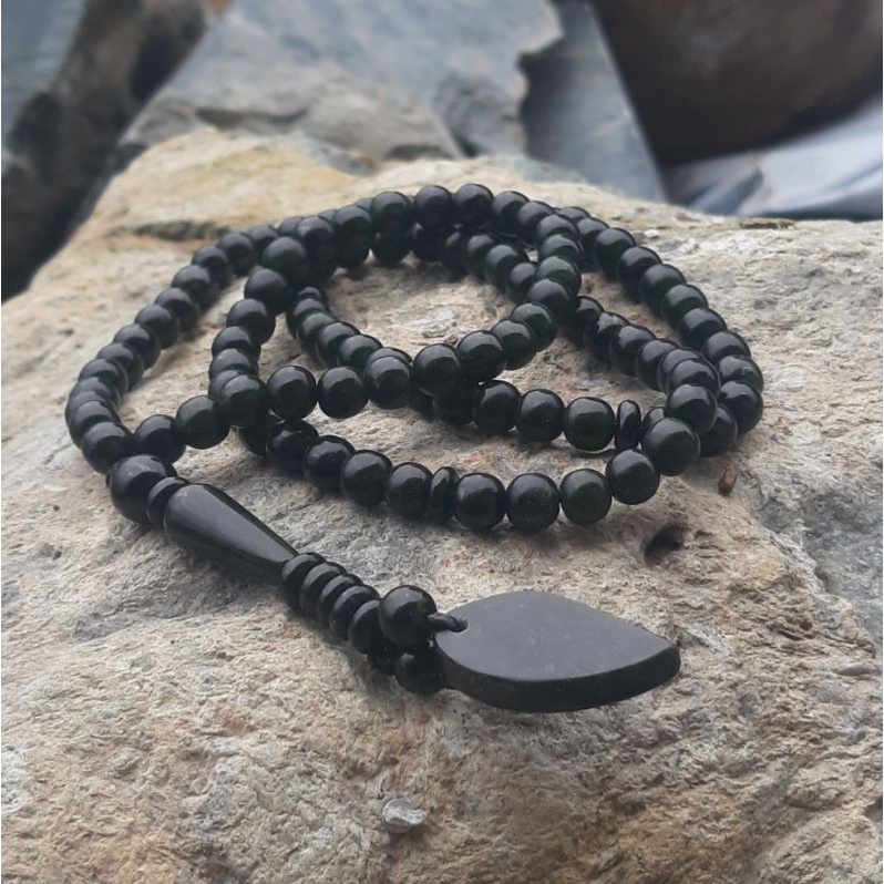 Tasbih Giok Black Jade Aceh Terapi 99 Butir