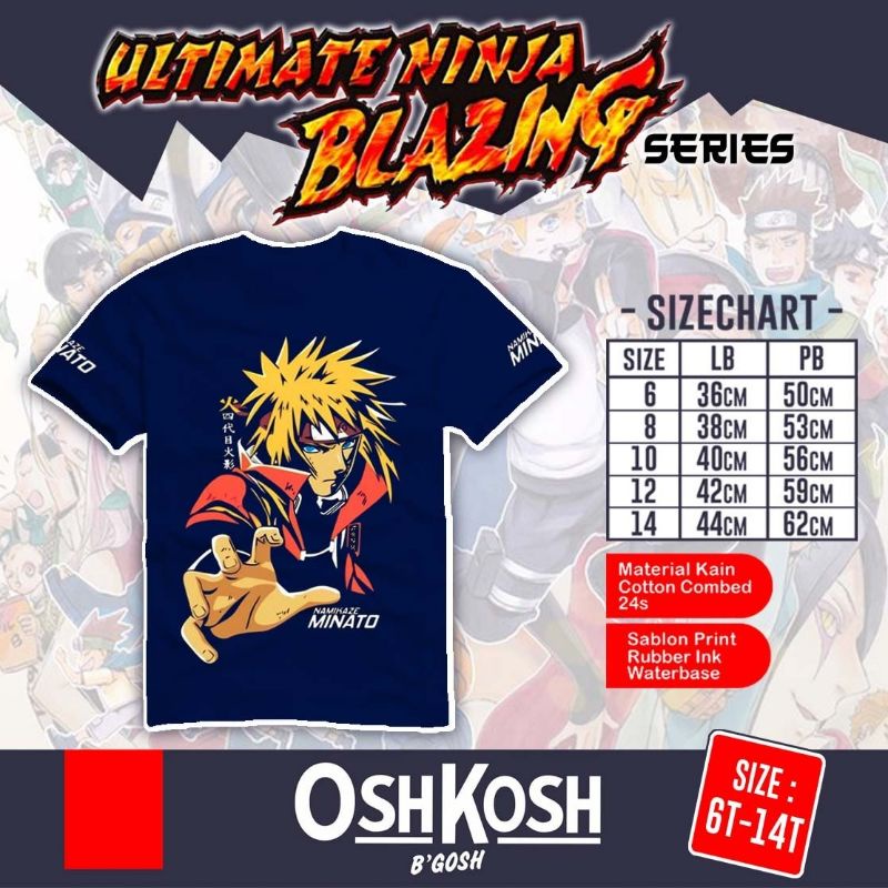 Kaos ultimate ninja blazing series size junior 6-14 tahun by polkka kazoku