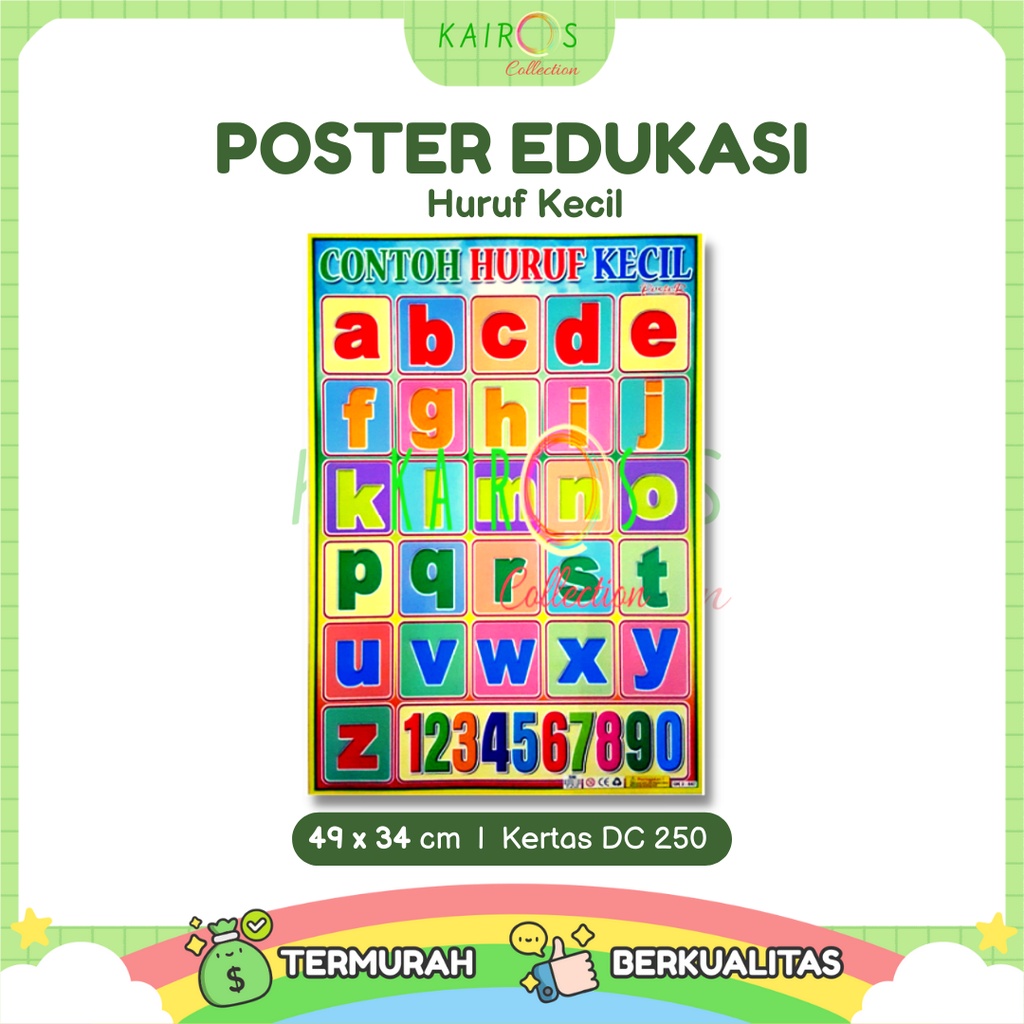 Poster Anak Belajar Huruf Kecil