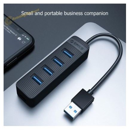 Usb 3.0 hub orico 4 port mini 5Gbps 15cm cable with type-c pd twu3-4a - Terminal usb3.0 4 slot