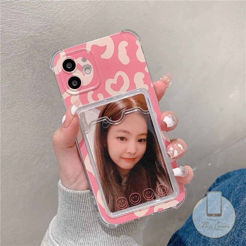 Oppo A96 A76 A55 A54 A15 A5S A12 A95 A9 A5 2020 A74 A3S A16 A12E A15S Reno 8 7 6 A36 A35 A7 A11K Transparant Milk Leopard Cute Card Holder Sillcon Lembut Belakang Phone Cover Case