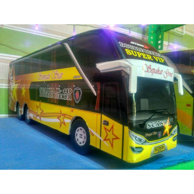 Miniatur bus bis Sempati Star double decker