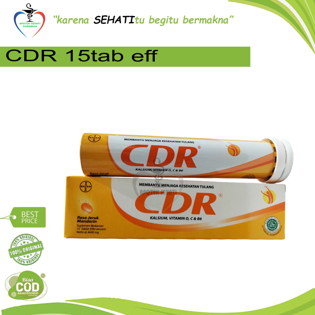 CDR Calcium D Redoxon Rasa Jeruk Effervescent 4600MG - Isi 15 Tablet