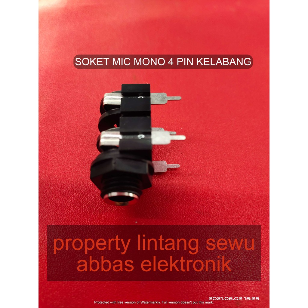 SOKET MIC AKAI MONO KELABANG 4 PIN