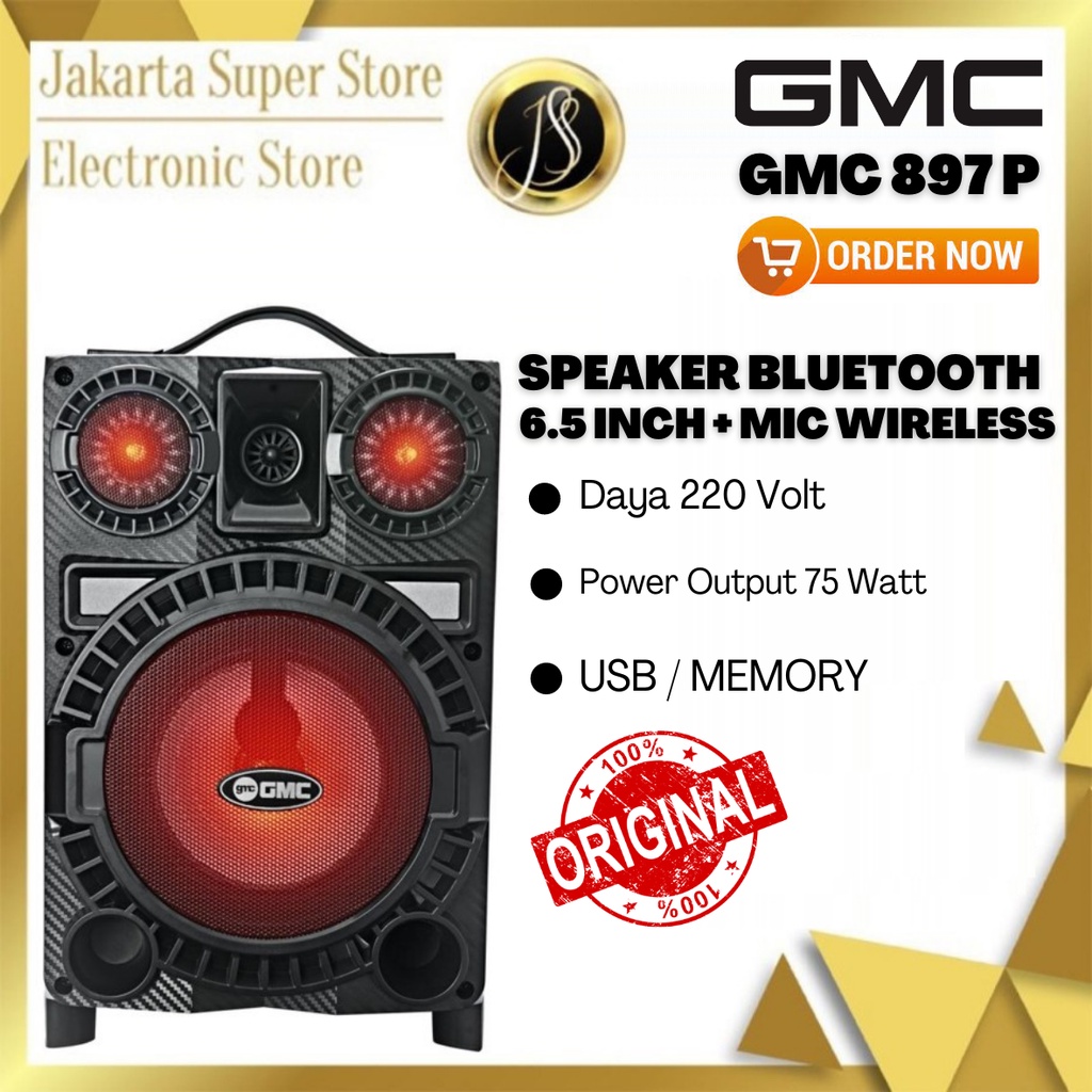 SPEAKER BLUETOOTH GMC 897 P 6.5 INCH