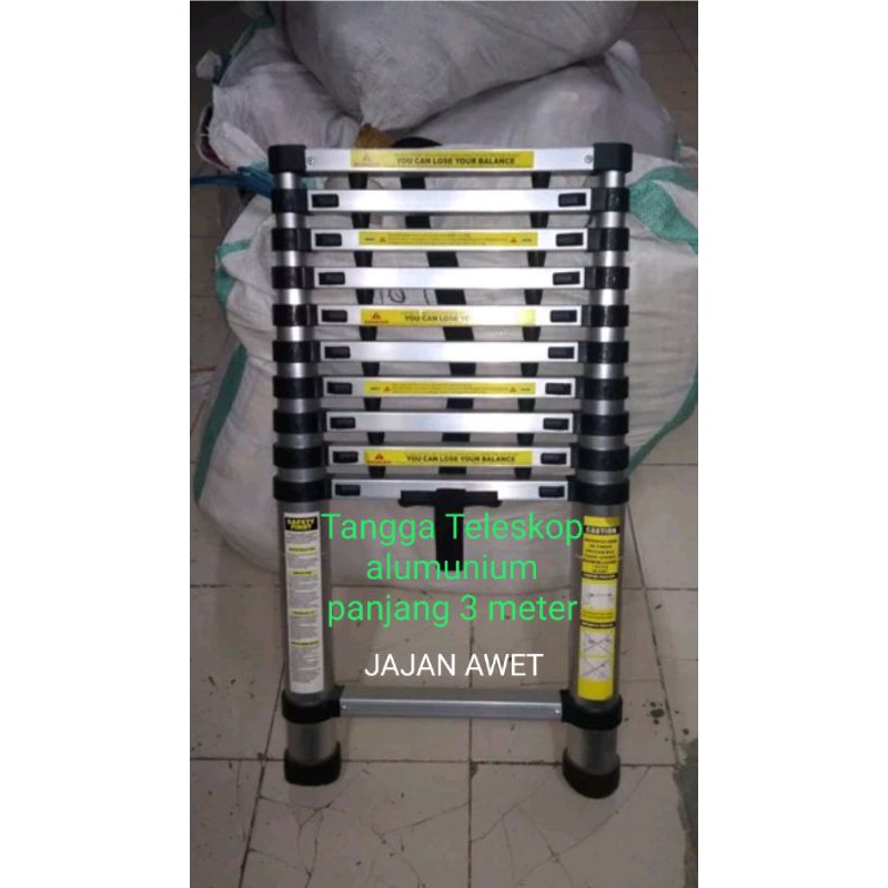 Tangga Teleskop alumunium - tangga pekerja PLN dll - tangga serba guna - tangga lipat