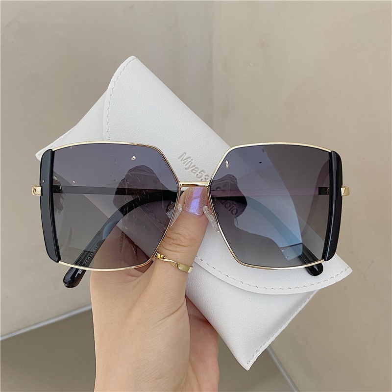 MRCAISEN KACAMATA LOGAM BESAR Kacamata hitam bingkai besar kacamata mode kacamata wanita kacamata mengemudi sunglass uv400 K008