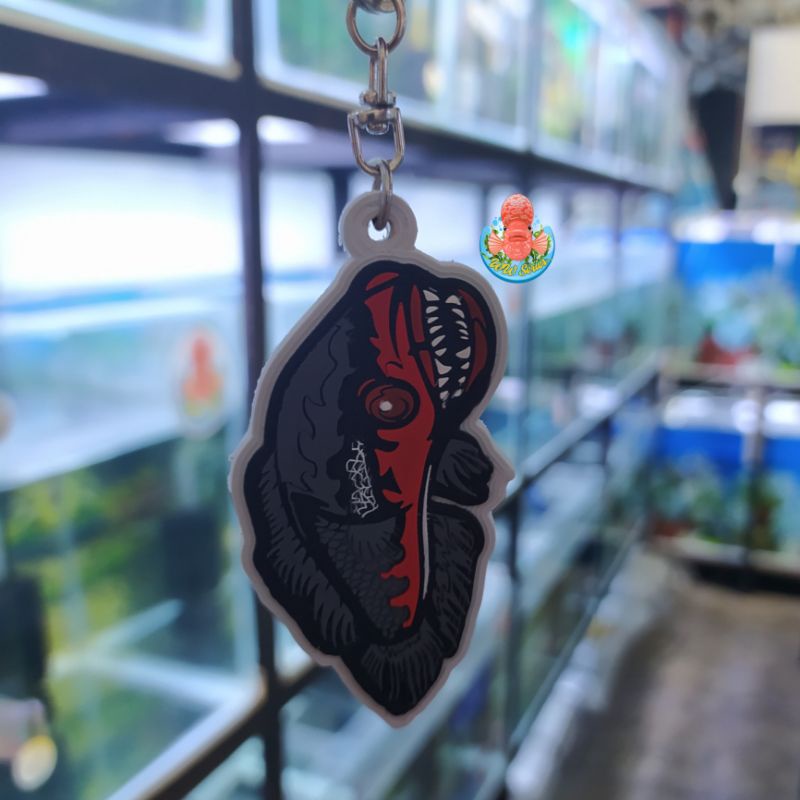 KEYCHAIN / GANTUNGAN KUNCI IKAN CHANNA RED MARULIOIDES MUKSFISH - KING OF RED ganci keren murah chan
