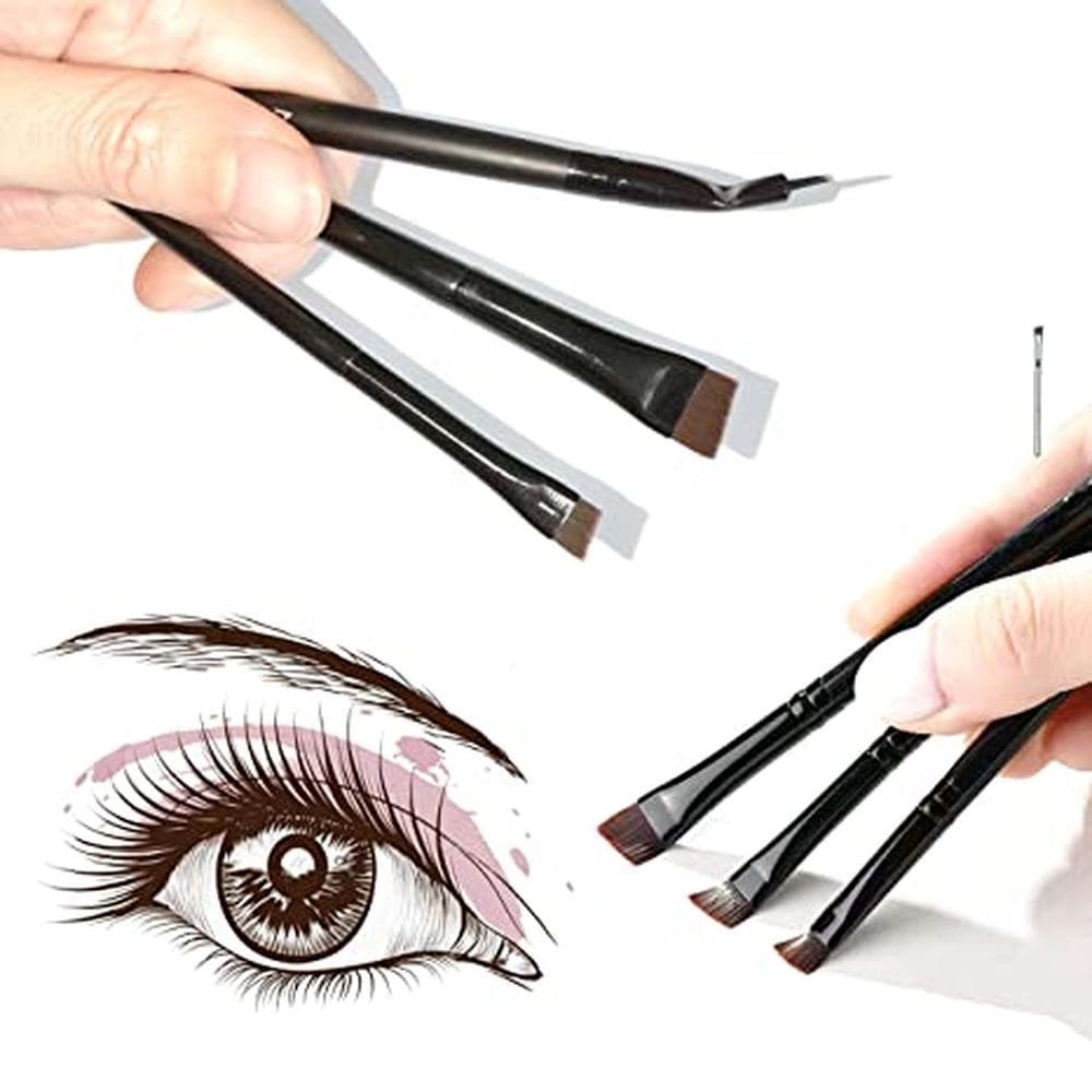 Kuas MAC Alis Hitam Eyeliner Pen Eyebrow Brush Bahan Sintetis Super Tipis Untuk Alat Makeup