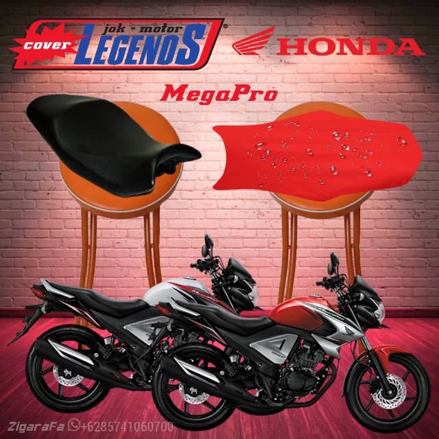 Cover Jok MEGAPRO Anti Air / Sarung Mantel Jok Motor Standar / Modifikasi